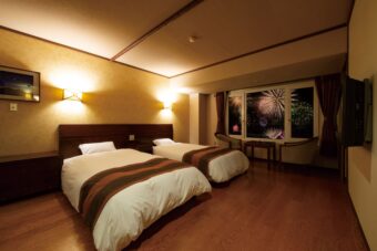 Toyako Lakeside Central Building Lake View Twin Room