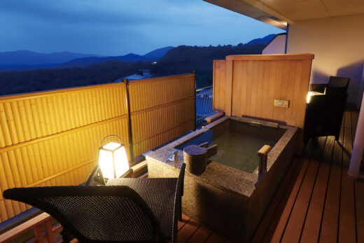 Hyoe Koyokaku guest room evening view