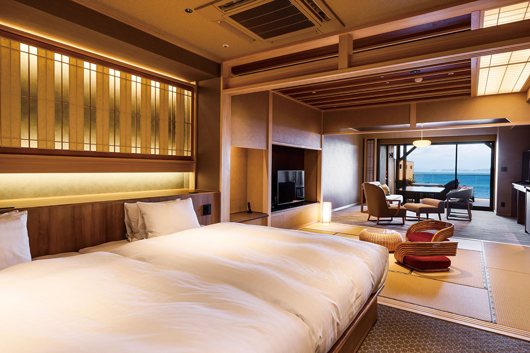 Photo: The twin room in the "Ichibanboshi" suite.