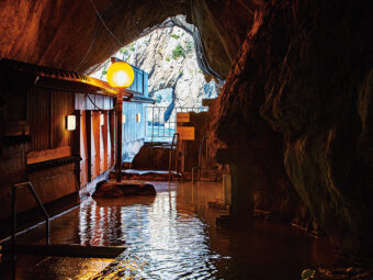 Photo: Open-air bath in the natural cave bath "Genbudo"