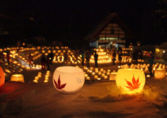 Image: Jozankei Onsen Snow Lantern Path